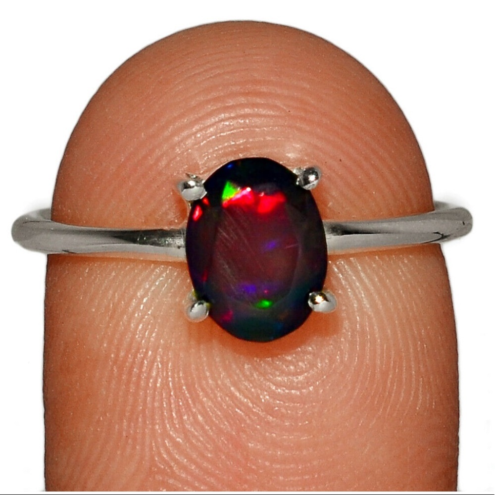 Chalama Black Opal rings - Picture 5 of 6